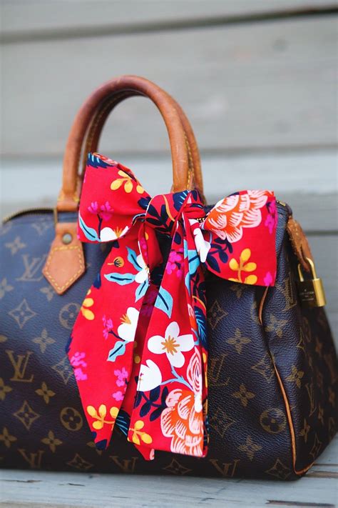 lv bag with scarf